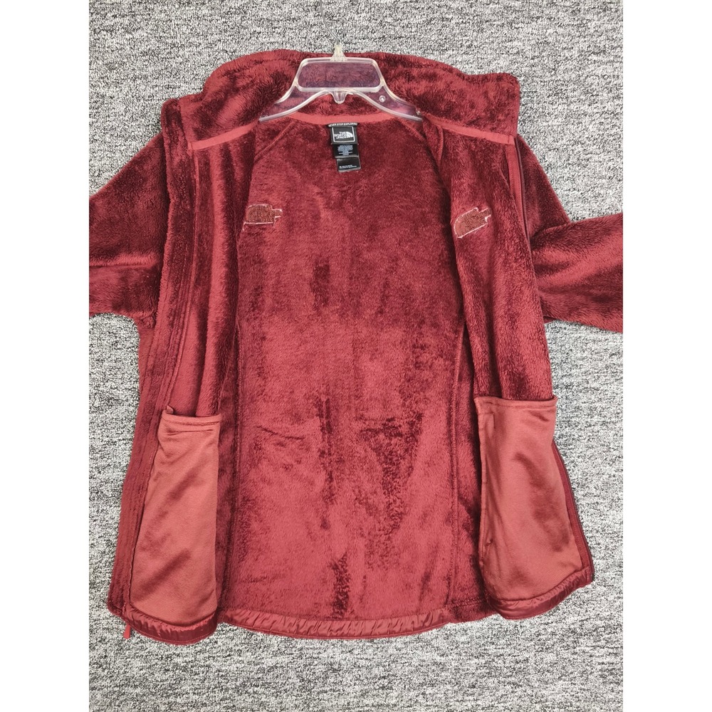 The North Face Osito Fleece Jacket Womens Large Burgundy Maroon Full Zip Soft - Picture 3 of 8